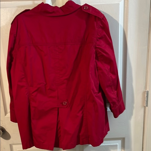 Style & Co. Vibrant Red Trench Coat - Picture 6 of 7